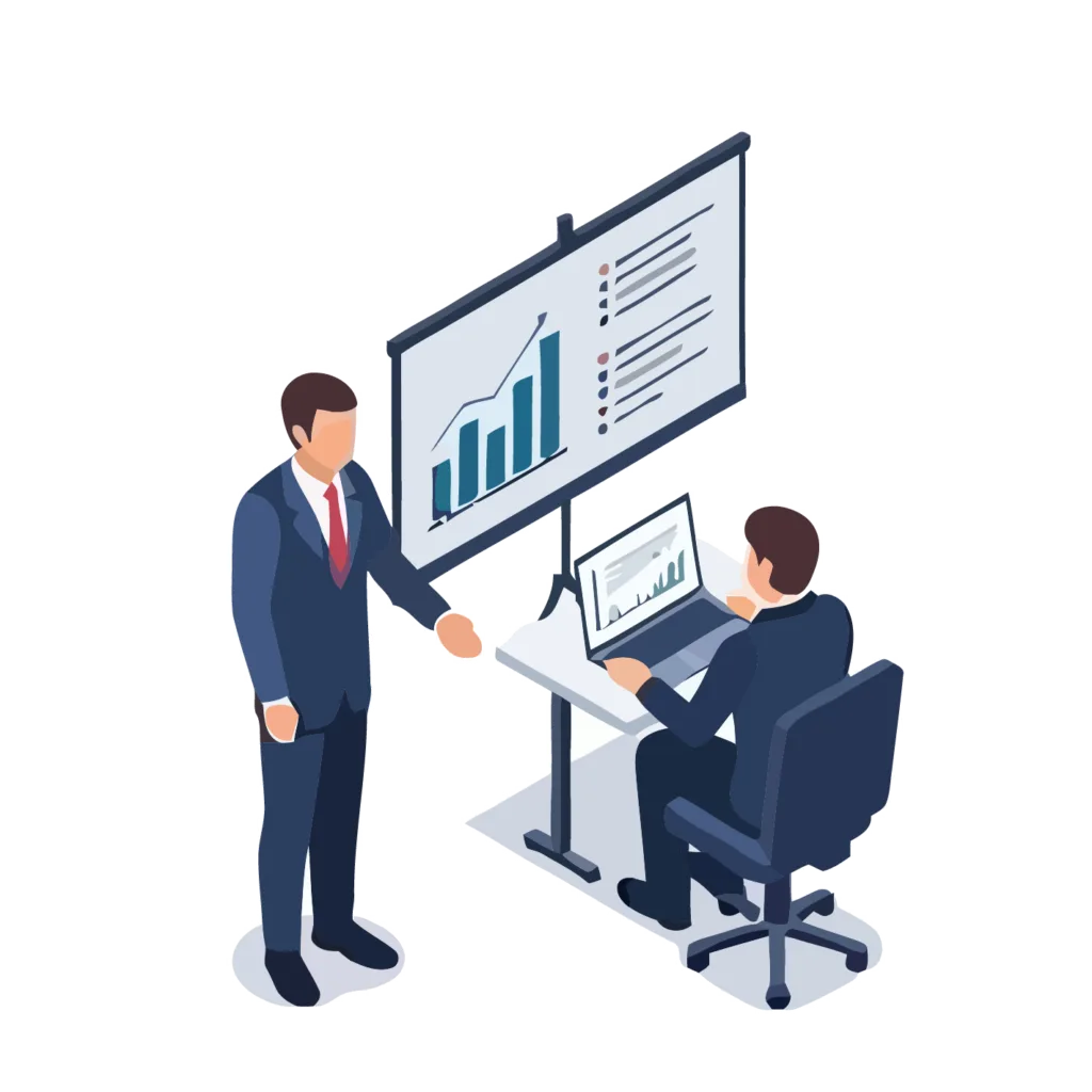 営業提案の型を共有している場面